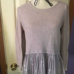 LC lilac and silver Peplum blouse
